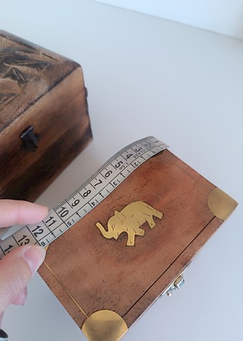 Altın Detaylı Ahşap takı kutusu - Görsel 9