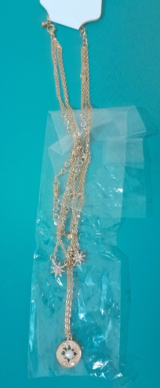 Altın Renkli Zincir Detaylı Midi Kadın Kolye - Görsel 2