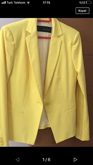 xs Beden Zara sarı ceket
