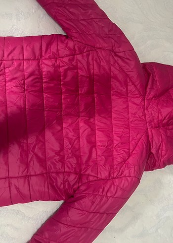 Kadın Parlak Pembe Fermuarlı Mont - Görsel 3