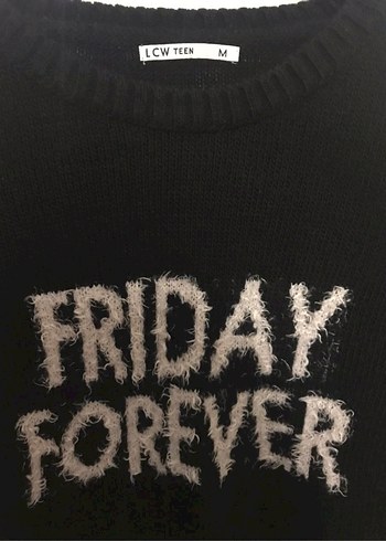 Siyah Baskılı Triko Kadın Kazak - Görsel 3