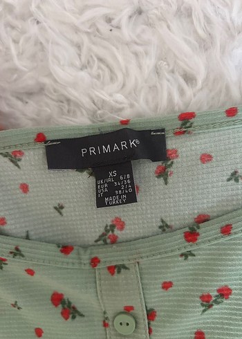 Düğmeli Yeşil Desenli Kadın Bluz - Görsel 2