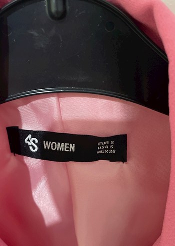 Happiness Pembe Blazer siyah Düğmeli ceket