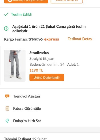Stradivarius Gri jean düz paça