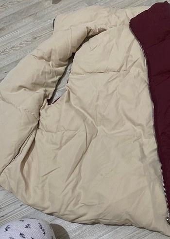 Bershka Bordo Yüksek Yakalı Fermuarlı Kadın Yelek