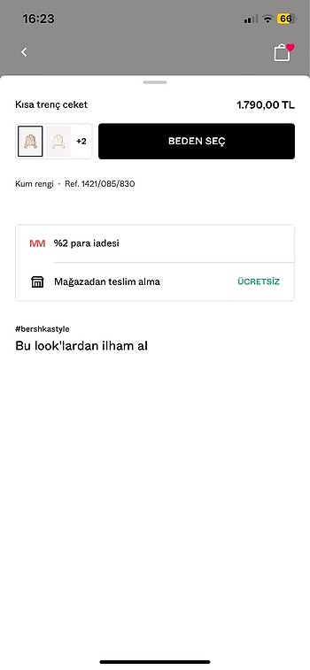 s Beden camel Renk Bershka kısa trench kot