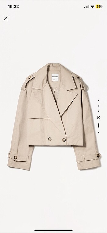 Bershka kısa trench kot