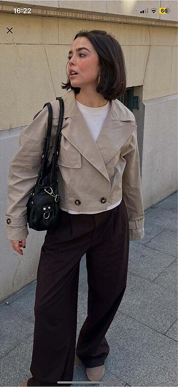 Bershka Bershka kısa trench kot