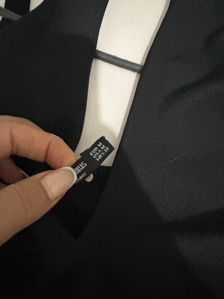 Siyah V Yaka Strappy Bustier - Görsel 2