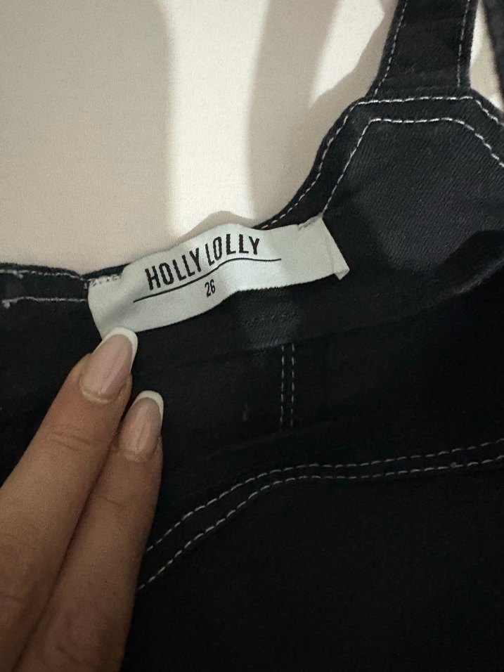 Siyah Düğmeli Denim Bustiyer - Görsel 2