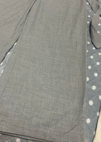 Gri palozzo kumaş pantalon - Görsel 3