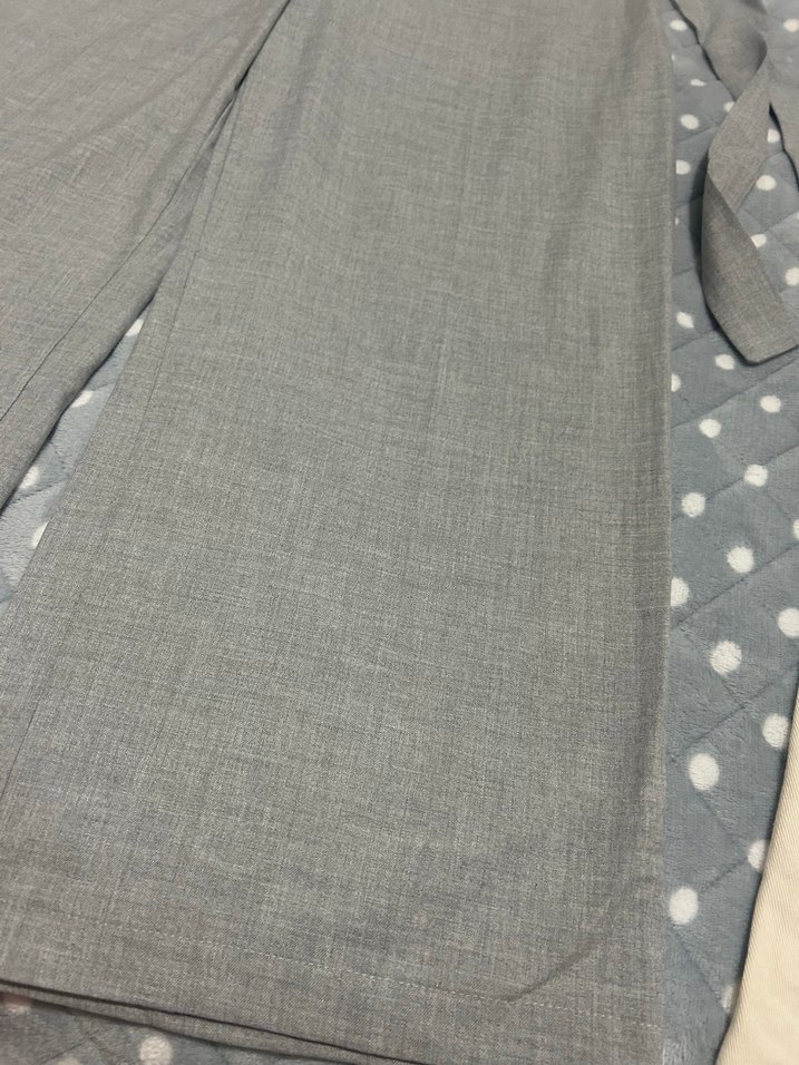 Gri palozzo kumaş pantalon - Görsel 3