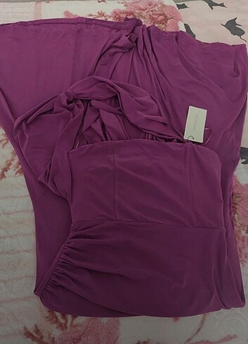 Mor Abiye elbise - Görsel 3