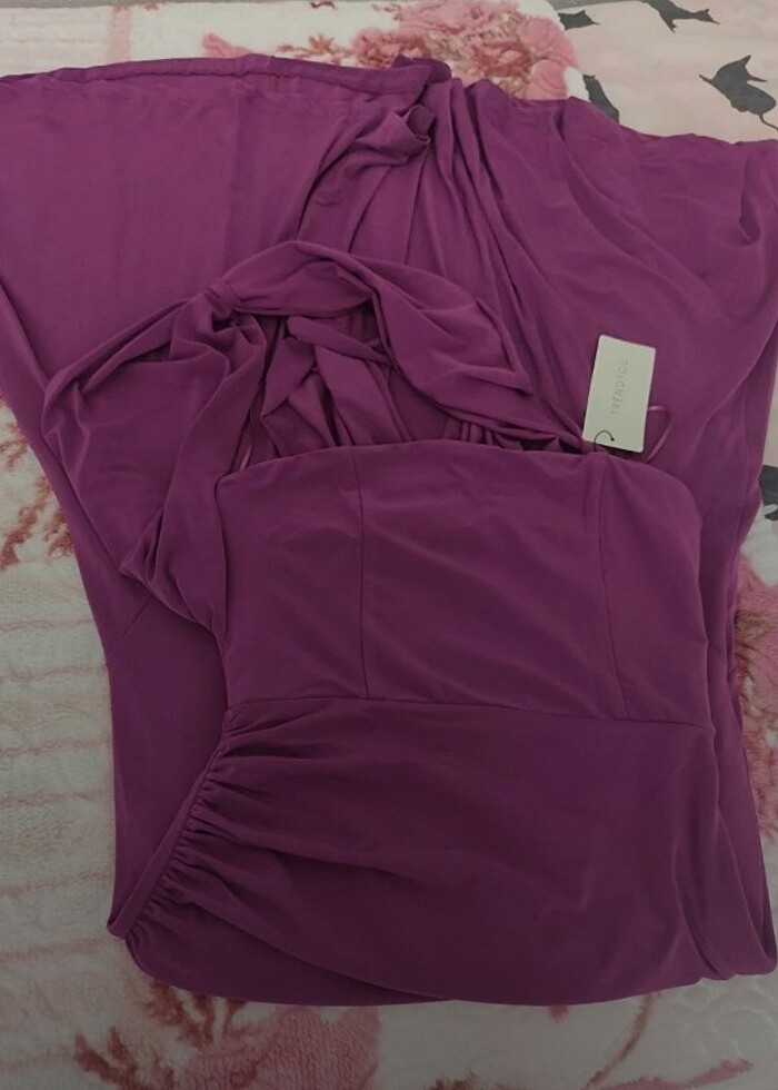 Mor Abiye elbise - Görsel 3