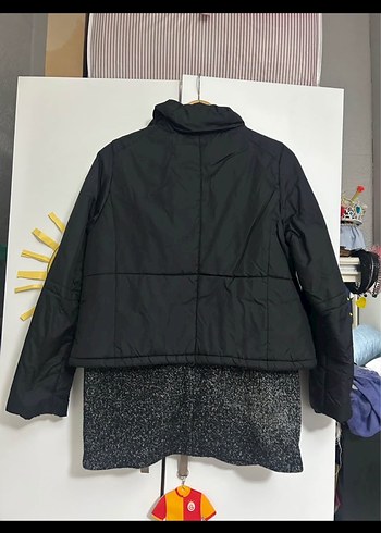 Siyah Kısa Kadın Mont, - Görsel 3