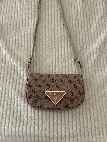 Guess Guess çanta bej monogram desenli yeni omuz ,çapraz çanta