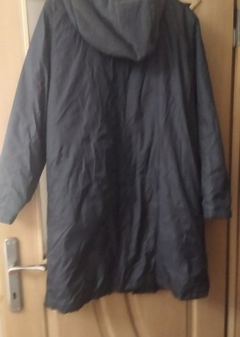 Siyah Uzun Kadın Yağmurluk Fermuarlı - Görsel 4