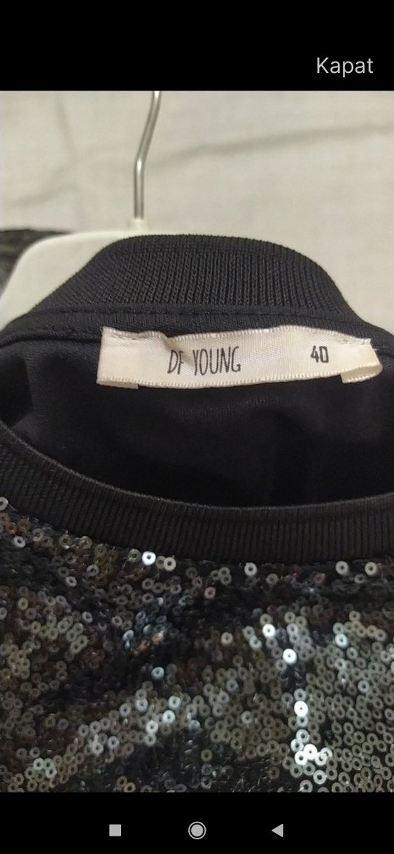 Gri Payetli Midi Kadın Elbise - Görsel 3