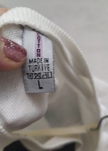 Beyaz Uzun Kollu Baskılı Kadın Sweatshirt - Görsel 4