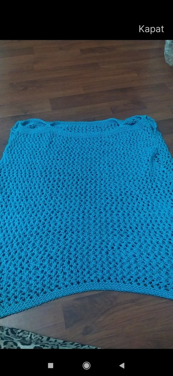 Turkuaz Örgü kazak - Görsel 2