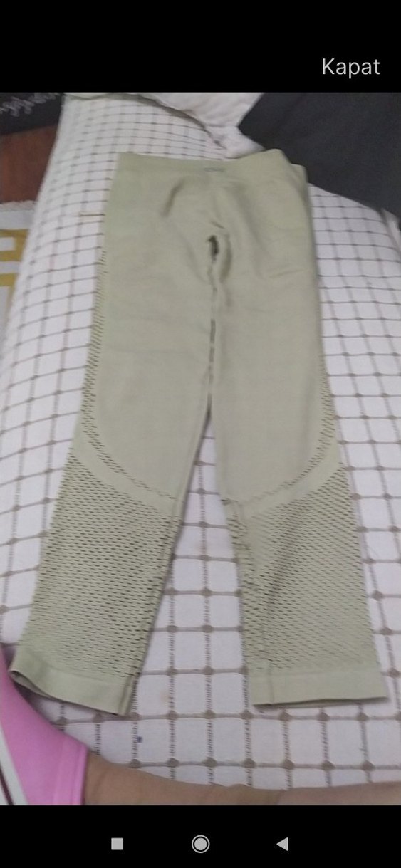 Bej Midi Kadın Spor Tayt - Görsel 4