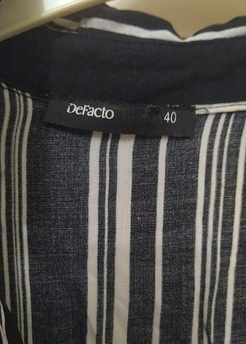 Gri Çizgili Uzun Rahat Kadın Elbise - Görsel 3