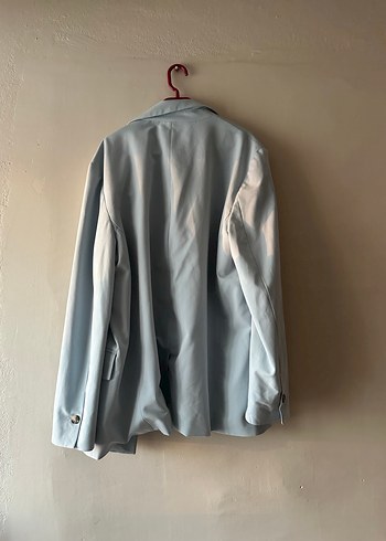 Mavi Düğmeli Kadın Blazer Ceket - Görsel 3