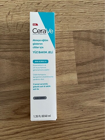 Cerave yüz bakım jeli (40 ml)