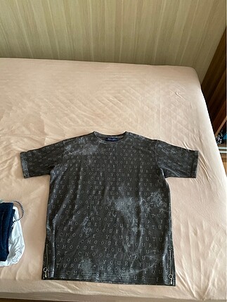 desenli oversize tişört