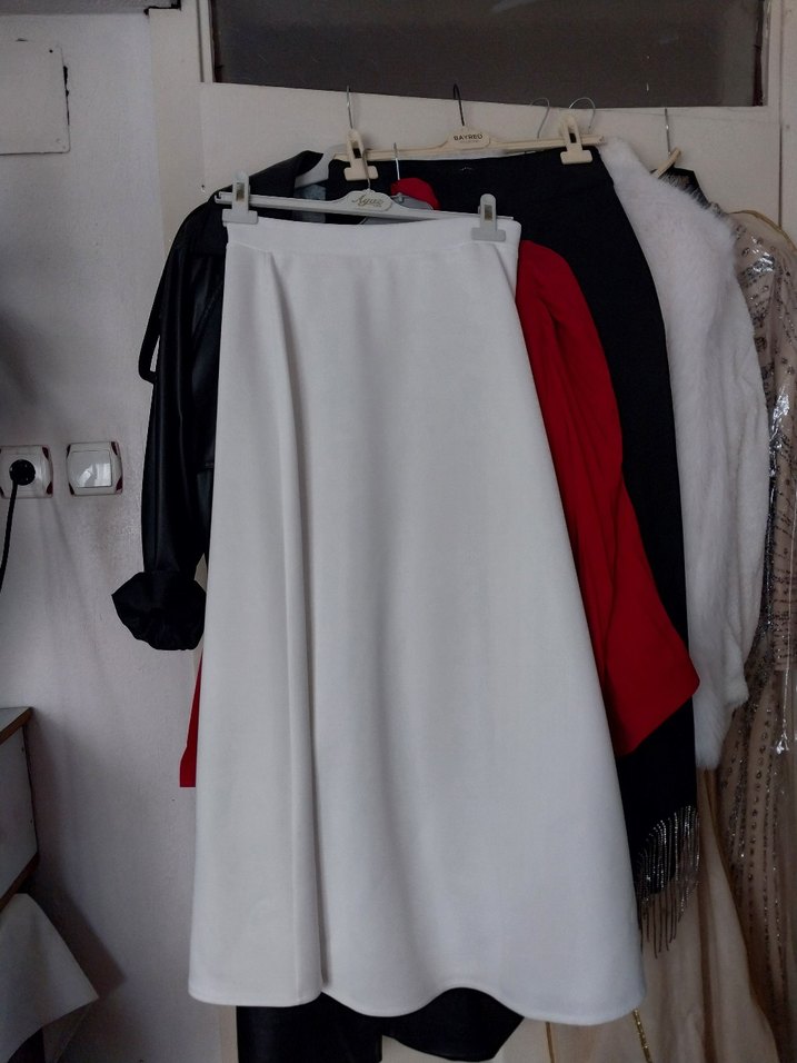 Beyaz skuba Uzun Salaş Etek - Görsel 3