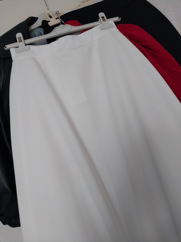 Beyaz skuba Uzun Salaş Etek - Görsel 4