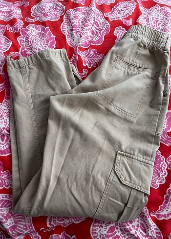 Kadın Bej Boyfriend Pantolon Midi Boy - Görsel 6