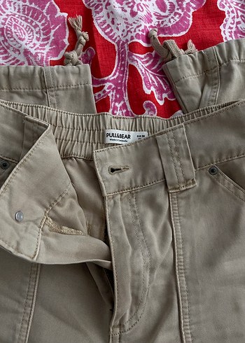 Kadın Bej Boyfriend Pantolon Midi Boy - Görsel 5