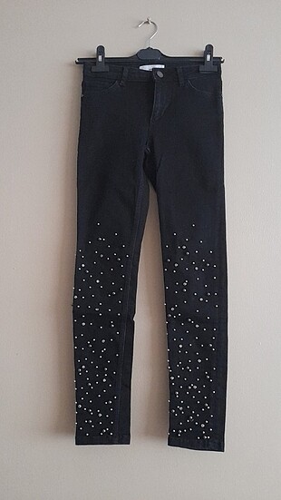 Taşlı jean pantolon