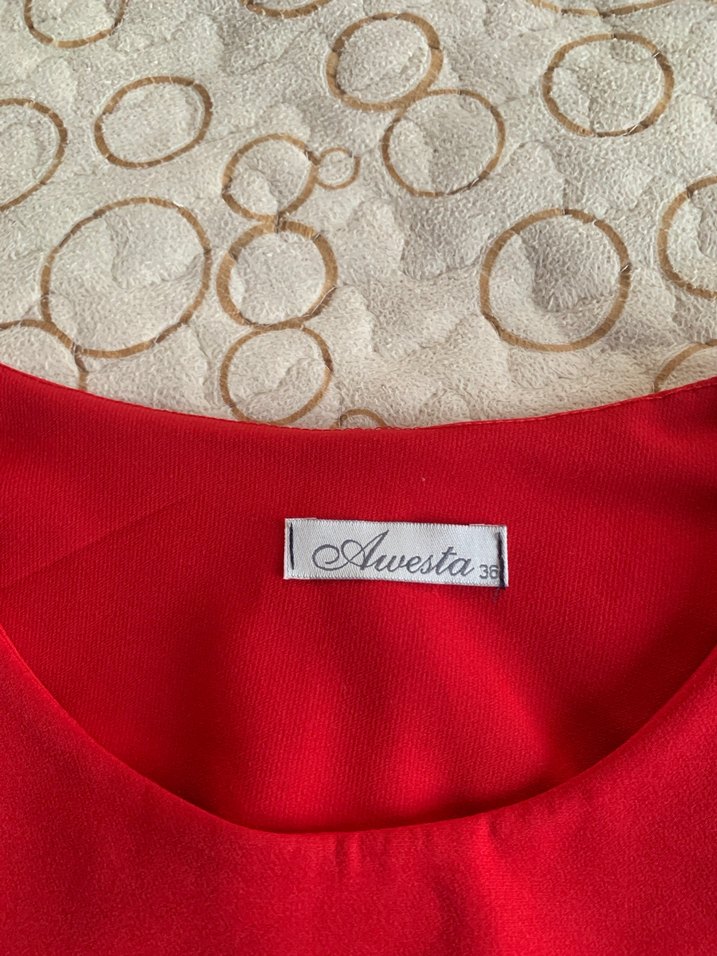 Şık kırmızı elbise - Görsel 3