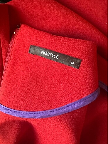 Kırmızı Uzun Kollu Elbise - Görsel 5