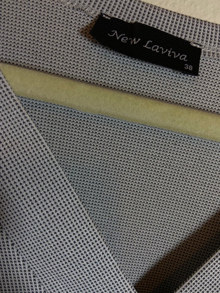 Gri V Yaka  Bluz - Görsel 4