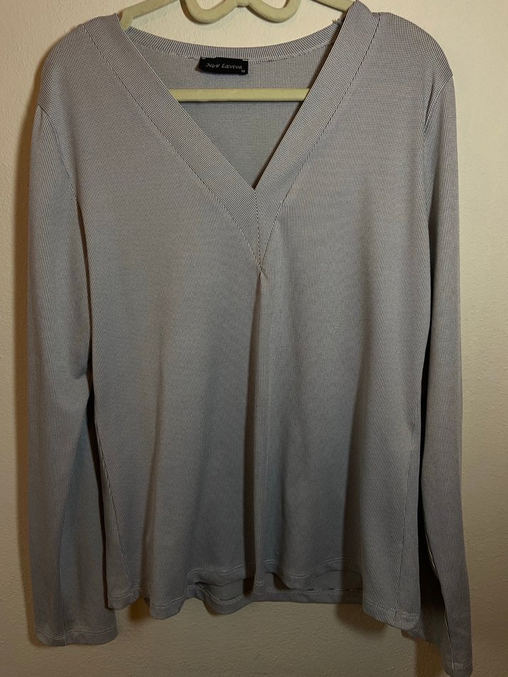 Gri V Yaka  Bluz - Görsel 2