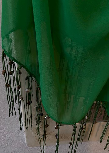 Parlak Yeşil  şal yada pareo - Görsel 3