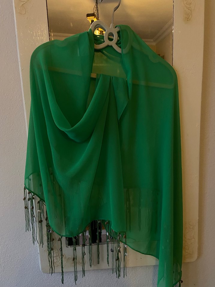 Parlak Yeşil  şal yada pareo - Görsel 2