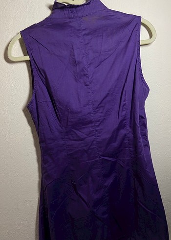 Mor Düğmeli Vintage Bluz - Görsel 3