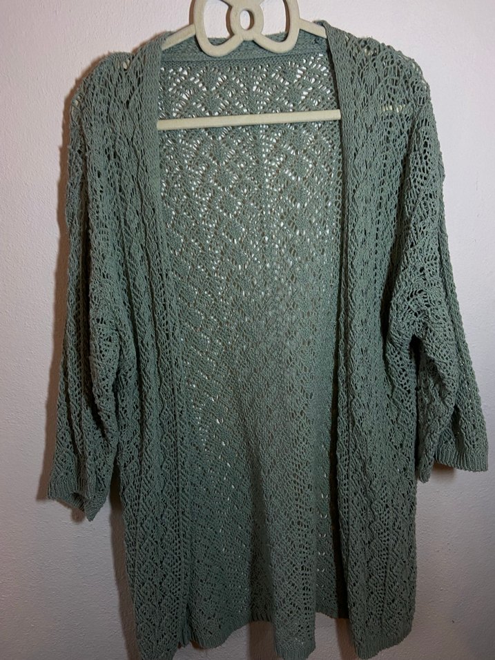 Gri Örgü Kadın hırka - Görsel 2