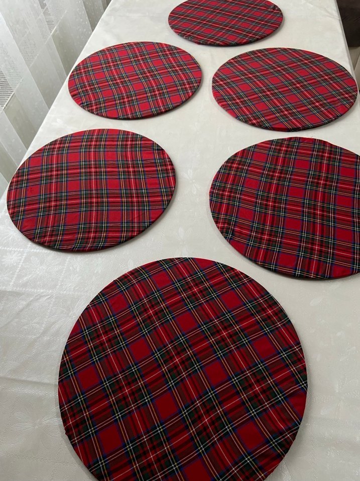 Kırmızı Ekose Amerikan Servis Seti - Görsel 4