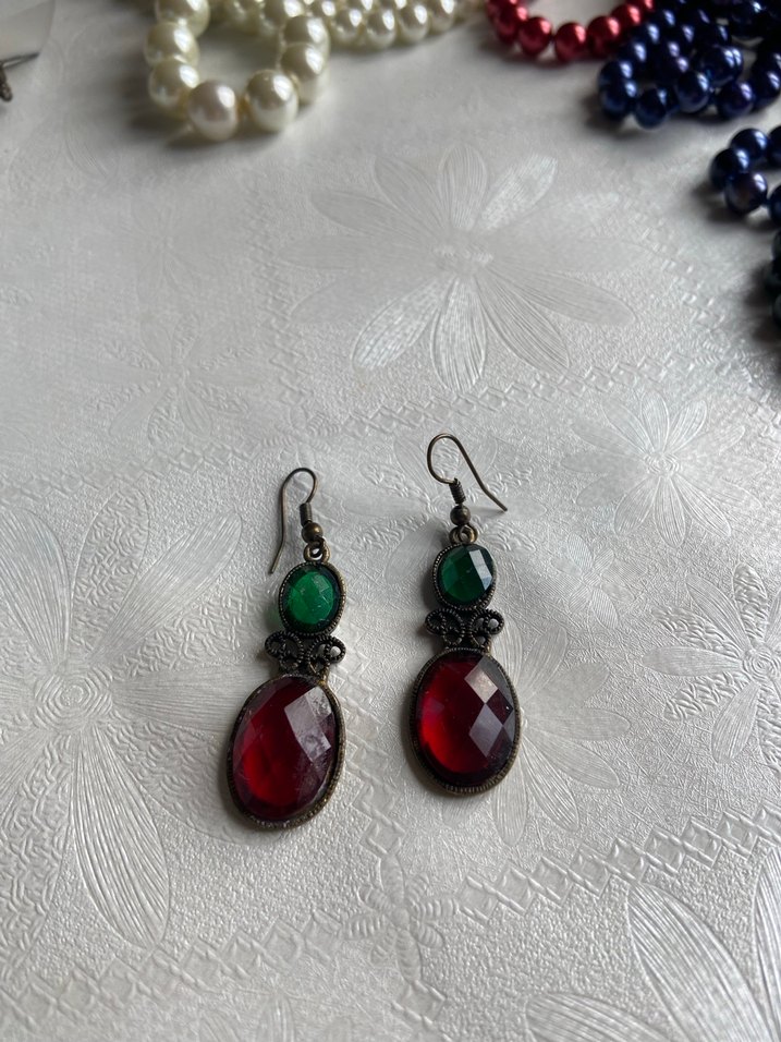 Bohem Renkli Boncuklu Midi Küpe - Görsel 2