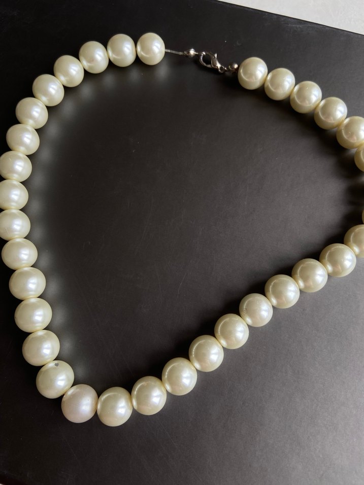 Beyaz İnci Boncuklu Kadın Kolye ve Küpe Seti - Görsel 4