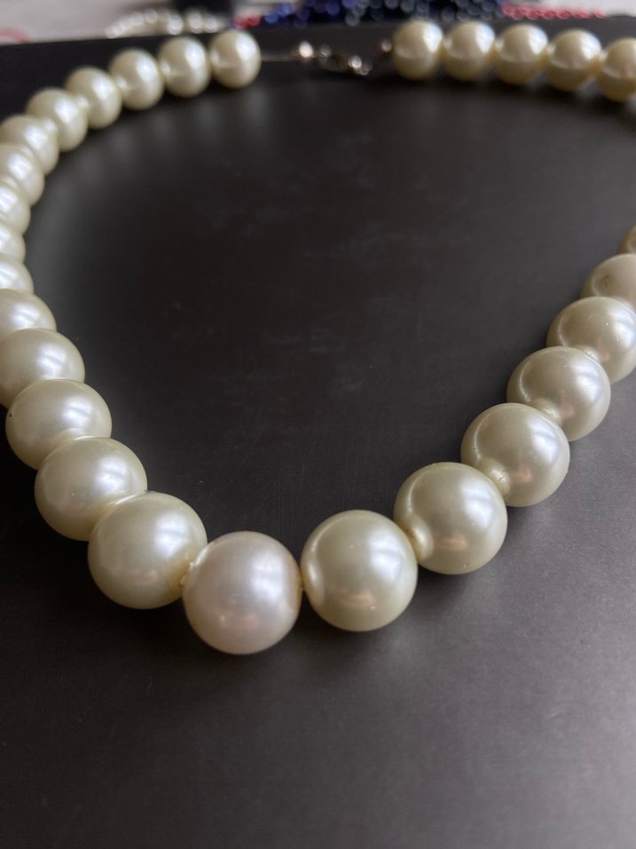 Beyaz İnci Boncuklu Kadın Kolye ve Küpe Seti - Görsel 3