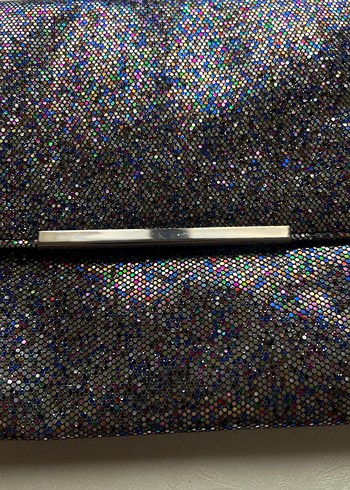 Parlak Mor Yılan Desenli Kadın Portföy Çanta - Görsel 4