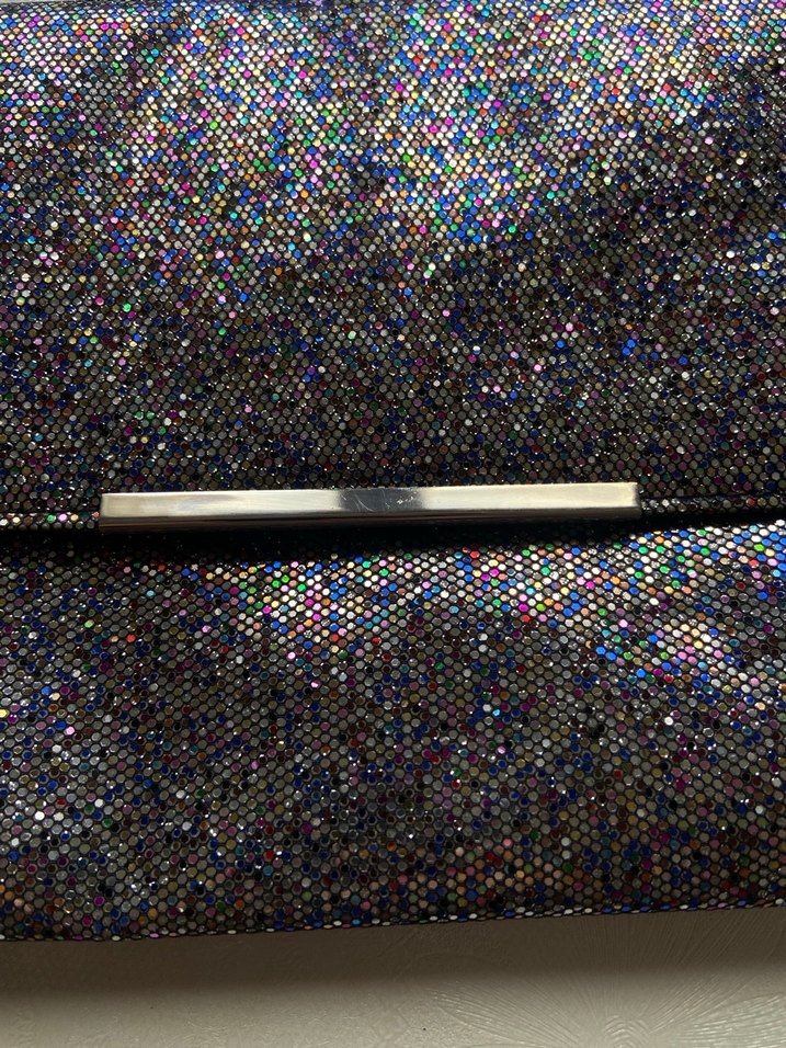 Parlak Mor Yılan Desenli Kadın Portföy Çanta - Görsel 4