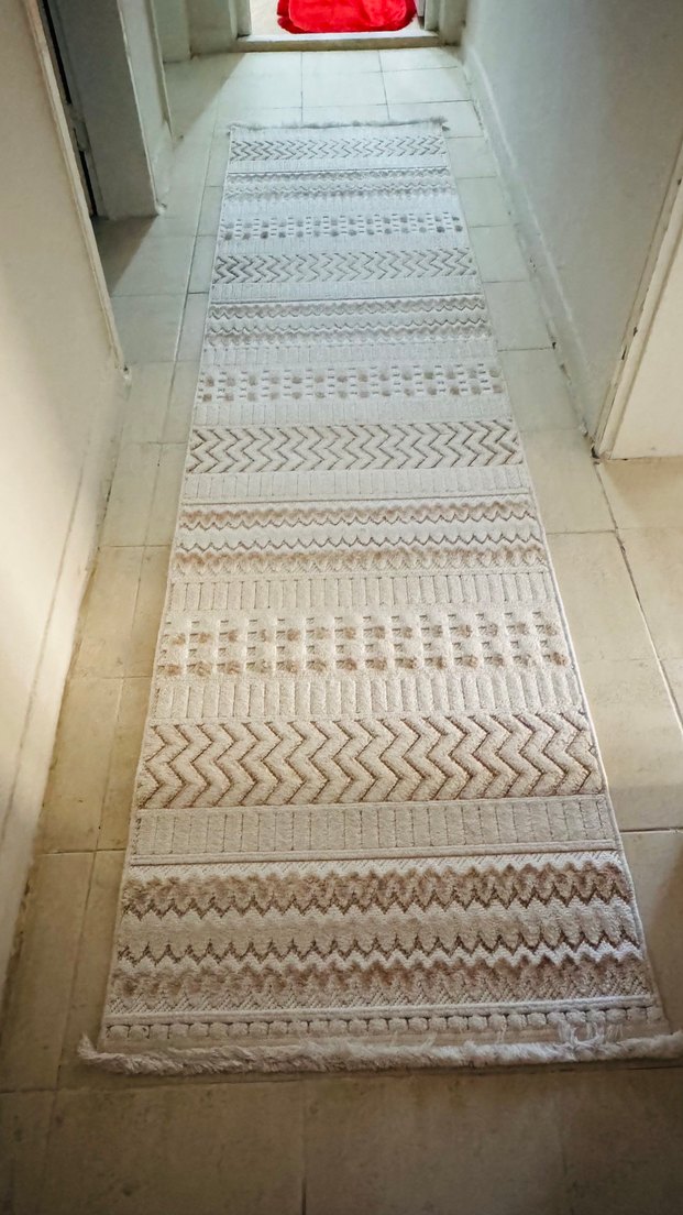 Bej Nakışlı Bohem Tarzı Halı (2 adet büyük) - Görsel 2