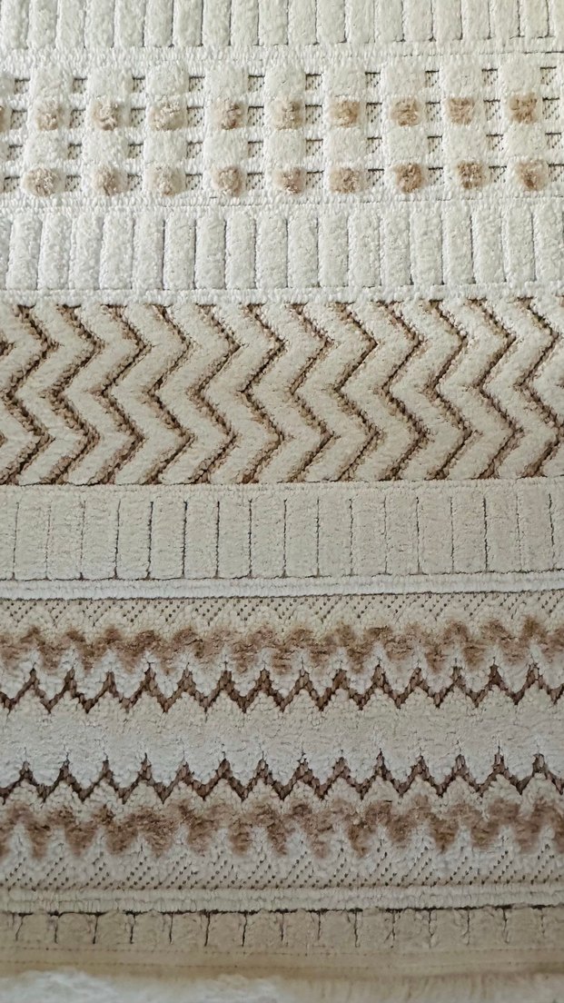 Bej Nakışlı Bohem Tarzı Halı (2 adet büyük) - Görsel 3